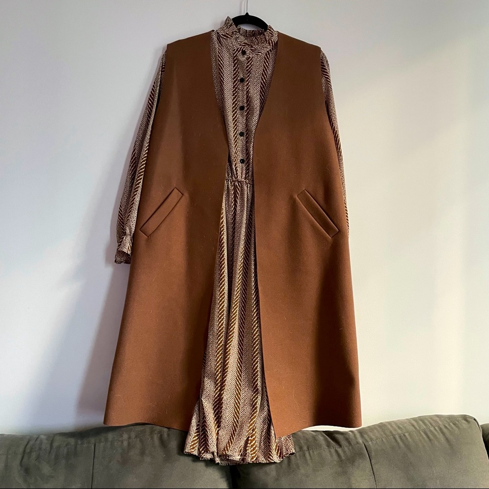 Dress and Vest Set in Fall Tone